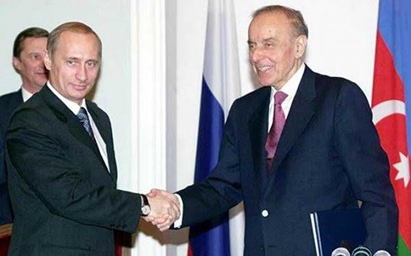 Гейдар Алиев и Владимир Путин